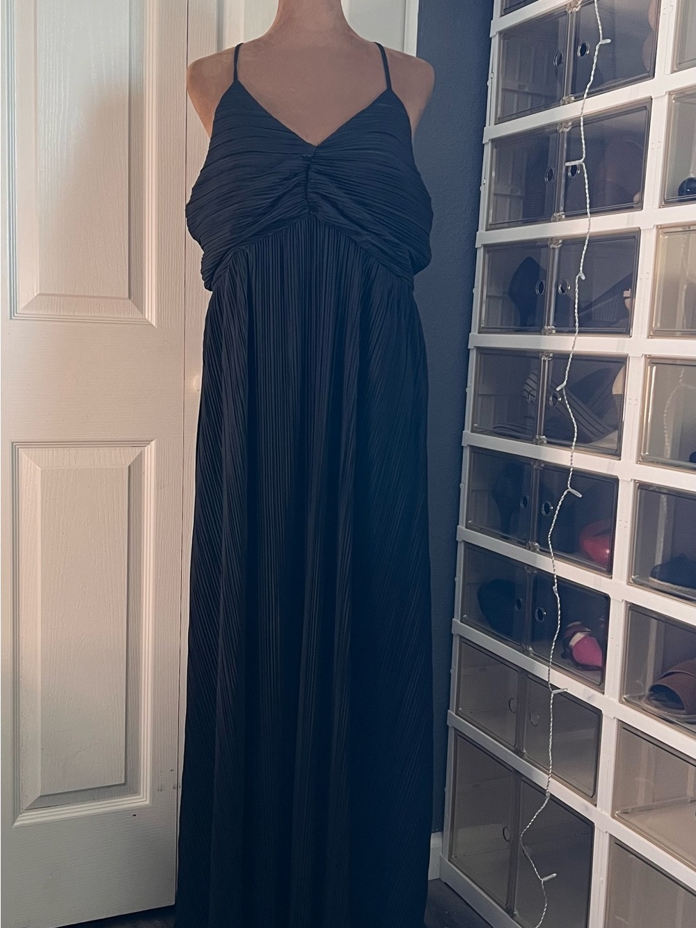 a new day Black Twisted-Bodice Spaghetti Strap Maxi Dress - Picture 2 of 8